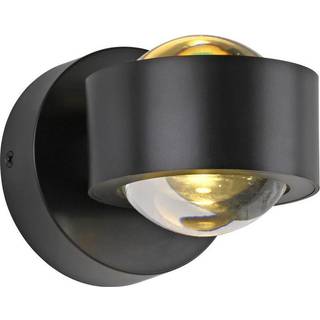 JUST LIGHT. GmbH LED væglampe Chia, dæmpbar, Sort, Stue/spisestue, Metal, Moderne