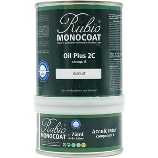 Rubio Monocoat Wood Stain & Finish 175 ft - Biscuit | Olja plus 2c | Snabbtorkade miljövänlig linolja för inomhusanvändning inkluderar accelerato