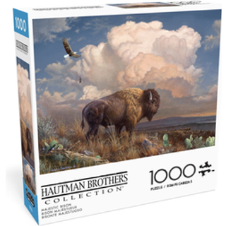 Buffalo Games - Hautman Brothers - Majestic Bison - 1000 Piece Jigsaw Puzzle for Adults -Calenging Puzzle Perfekt för spelnätter - Färdig storlek