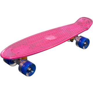 MCU-Sport Pink Transparent LED Skateboard m/LED Lys + ABEC7