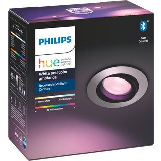 Philips Hue Centura indbygningsspot aluminium 1x5.7W 230V rund ✓ På lager - klar til levering og afhentning