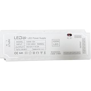 LEDlife møbelspot strømforsyning 100W - Til Sono, Cabi og Reco møbelspot, maks. 12 spot