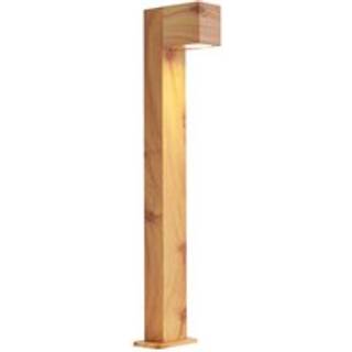 Moderne udendørs gulvlampe aluminium med træprint 65 cm IP44 - Baleno