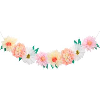 Meri Meri Flower Garden Giant Party Garland (Pack of 1) 8.5 'Flower Garland (12,5 """" Inklusive överskott av sladd) Vävnadsblommor