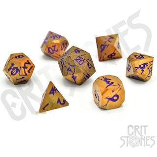 CritStones Metal Dice Set Shattered Sigils (7)