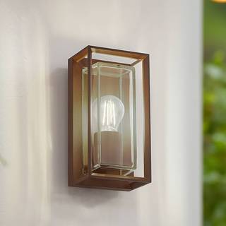 Arcchio udendørs væglampe Ismera, rustfarvet, IP65, glas, E27