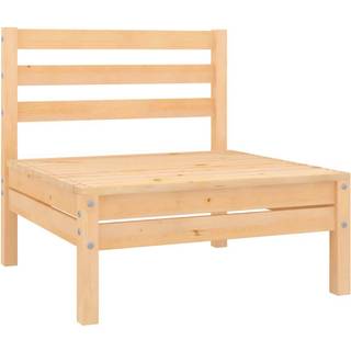 Hjørnemodul Til Havesofa Massivt Fyrretræ - 1 / Naturfarvet / Midtersofa