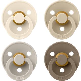 Bibs Pacifier Colour Latex Size 2 Ivory/Sand/Vanilla/Dark Oak (1 sæt)