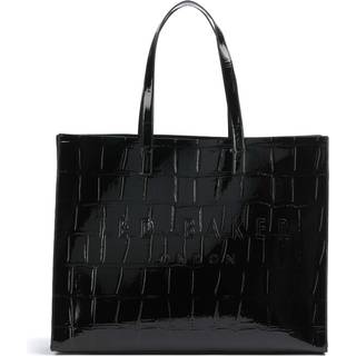 Ted Baker Ted Baker Black Large Allicon Croc Effect Icon Bag