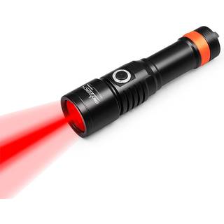 OrcaTorch Dykkerlygte D530RB rød stråle 210 Lumen rød