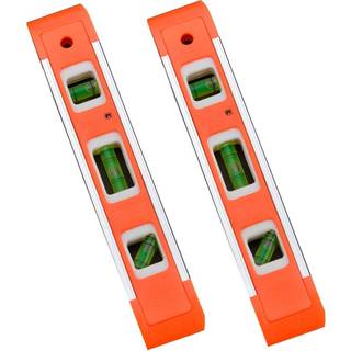 Edward Tools Magnetic Torpedo Level 9 - Stærkt magnetniveau til hurtig tilknytning - Præcis let at læse hætteglas - 45/90/180 - Aluminiumschokres