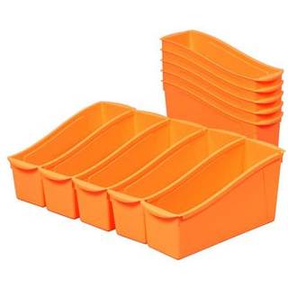 Ecr4kids forbinder bogbin sammenlåsning opbevaring neon orange 10-delt