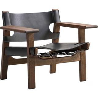Fredericia Furniture Den Spanske Stol BM 2226 Leather Black / Smoked Oak Oiled