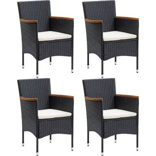 Havestole Polyrattan - Sort