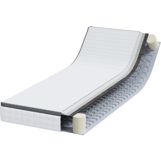 Madras Hvid Og Grå 80 X 200 Cm Bonell Fjedre