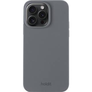 Phone Case Silicone Space Gray iPhone 15 Pro - Grå - Add QTY