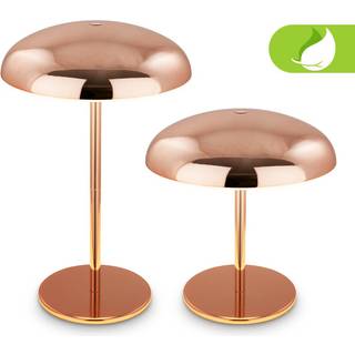 Briloner LED-bordlampe Brilo unplugged Caxa, kobberfarvet dæmpbar, Kobber, Metal