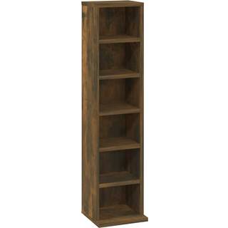 reol 21x20x88 cm konstrueret træ røget egetræsfarve