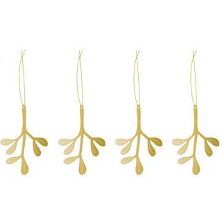 Cooee Design Cooee juleophæng messing 4-pak Mistletoe