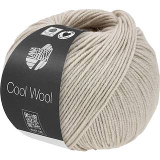 Lana Grossa Cool Wool Mélange 1491 Grége meleret Indhold:100% ren ny, ekstrafin merinould Vægt/Længde:50 g = ca. 160 meter Anbefalede pinde: 3.00-3.50 mm Strikkefasthed:10 x 10 cm = 24 m x 34 p Vask:Finvask 30º/ Tørres fladt.