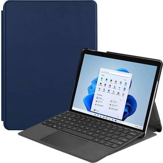Microsoft Surface Go 4 - EIDERWOOD Kunstlæder Flip Cover - Blå