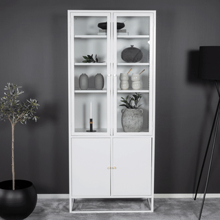 Bakal vitrineskab 190x80x40,5 cm hvid