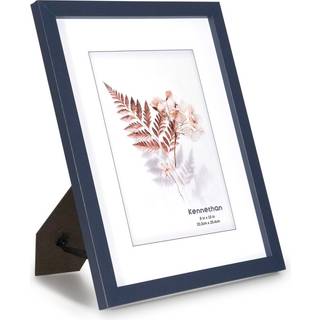 Kennethan 8x10 Picture Frame Navy Blue 1 stk i 1 sæt 8x10 Ramme kan vise 5x7 billede med Mat eller 8x10 uden måtten på væggen eller bordet