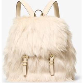 MK Quinn Medium Faux Fur Backpack - Natural - Michael Kors - ONE SIZE