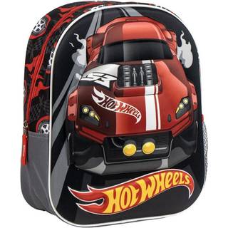 Hot Wheels 3D Rygsæk, Sort/Rød