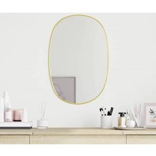 vægspejl 50x35 cm guldfarvet