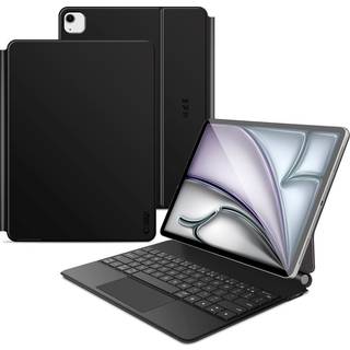 iPad Air 13" (2025 / 2024) / Pro 12.9" (2022 / 2021 / 2020) Tech-Protect Keyboardcover  - Engelsk Tastatur - Sort