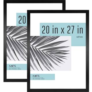MCS Studio Gallery 20x27 Poster Frame Black Woodgrain Vertical & Horizontal Wall Hanging Large Picture Frame til fotosplakater og kunsttryk (2-pa