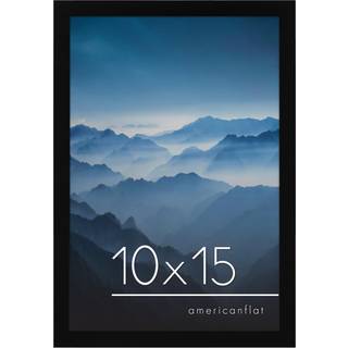 AmericanFlat 10x15 Billeder i sort - konstrueret træramme med knust -resistent glas og hængende hardware til vandret eller lodret vægvisning