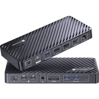 AV Access KD-S03 1 til 12 USB-C Dockingstation med tredobbelt skærm 2xDP 1xHDMI 4K60Hz 2K 144Hz