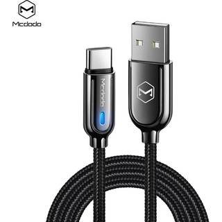 Mcdodo CA-6190 USB C til USB A-kabel til synkronisering og hurtig opladning, LED-indikator, opladningen stopper automatisk, sort, 1m
