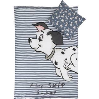 Junior sengetøj 100x140 cm - Disney 101 Dalmatinere sengesæt junior - 2 i 1 design - 100% bomuld