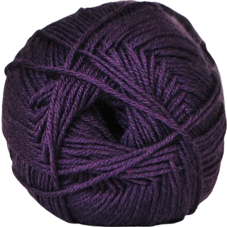 Hjertegarn Lana Cotton 212- 50 % Uld og 50 % Bomuld Mørk Lilla 3714
