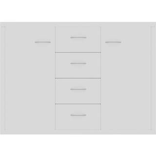 skænk 88x30x65 cm konstrueret træ hvid