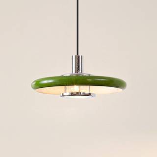 Hængelampe Branford Lindby, dæmpbar, Grøn, Stue/spisestue, Metal, Vintage