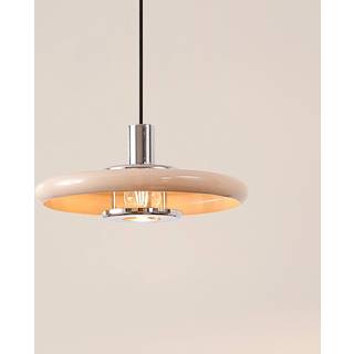 Hængelampe Branford Lindby, dæmpbar, Creme/amber, Stue/spisestue, Metal, Vintage