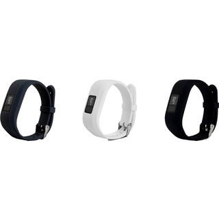 Garmin Vivofit 3/JR/JR 2 Silicone rem i mørkegrå, hvid & sort