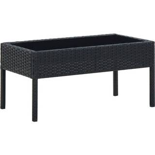 havebord 75x40x37 cm polyrattan sort