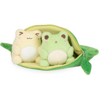 Cuddle Barn PlushGoals - Edawawa Kawaii Söt mjukgrön edamame groda plysch leksak 13 tum