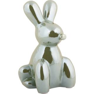 Statue Balloon Bunny 11,5x20cm keramik grøn