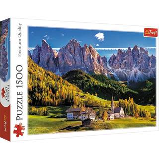 TREFL VAL DI FUNES VALLEY DOLOMITES Italien 1500 Piece Jigsaw Puzzle Red 33 """" X23 """" Print DIY Puzzle Creative Fun Classic Puzzle For Voksne og