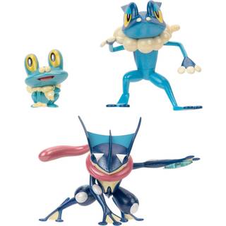 Pokemon Select Evolution Pack-har 2-tums Froakie 3-tums Frogadier och 4,5-tums Greninja Battle-figurer