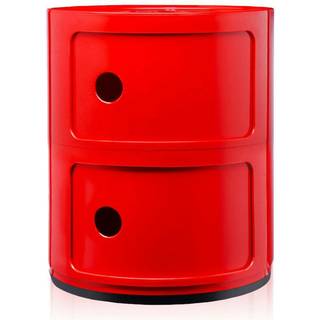 Kartell Componibili Classic Opbevaring Med 2 Rum - Skuffer Abs Rød - 0496610
