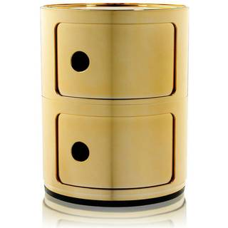 Kartell Componibili Metal Opbevaring Med 2 Rum - Skuffer Abs Guld - 05966GG
