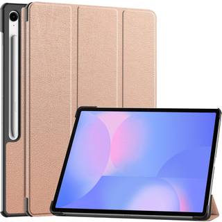 Samsung Galaxy Tab S10 FE+ (Plus) - EIDERWOOD Kunstlæder Flip Cover m. Ståfunktion & Pencil Holder - Rose Gold