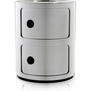 Kartell Componibili Metal Opbevaring Med 2 Rum - Skuffer Abs Krom - 05966XX